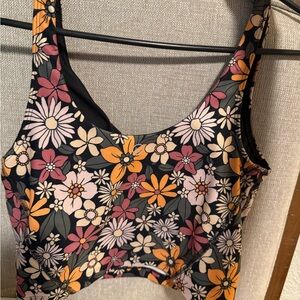 Gilly Hicks Floral Patterned Top - Black and Multicolor